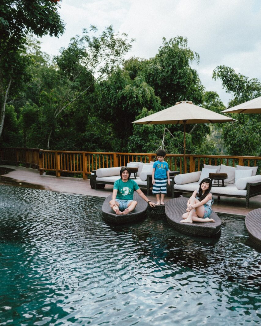 Family Portrait in Hanging Garden of Bali — Michael & Coco