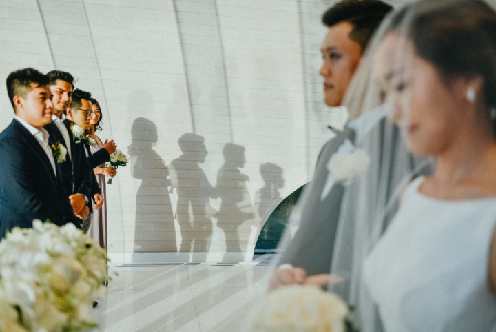 Street-like composed wedding ceremony at ayana bali perfectly captured by Bali wedding photographer