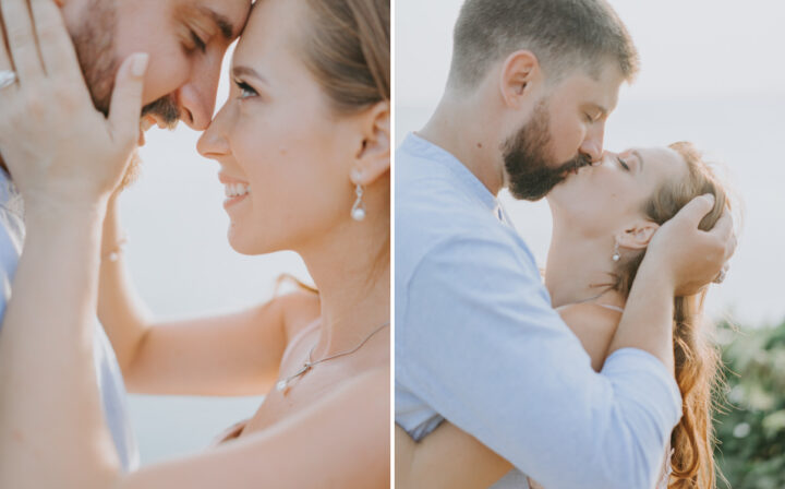 Ivan and Tamara kissing each other