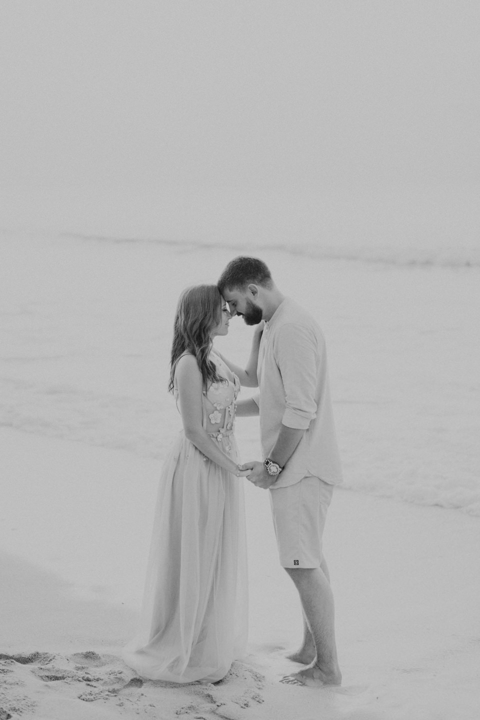 Ivan and Tamara having a romantic kiss in Balangan Beach