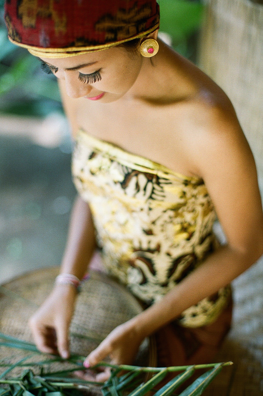 film photography portrait of balinese girl