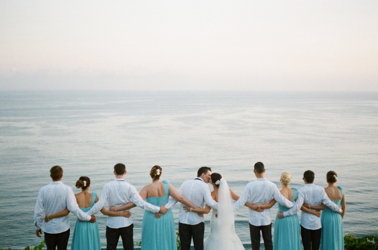 Wedding film videography session after ceremony at the edge of Uluwatu cliff