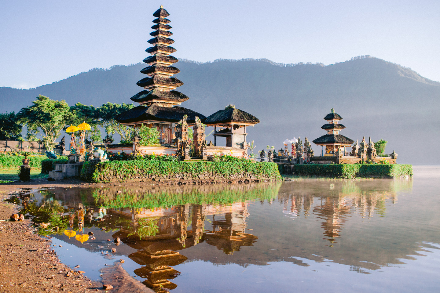 Floating temple in Beratan Lake