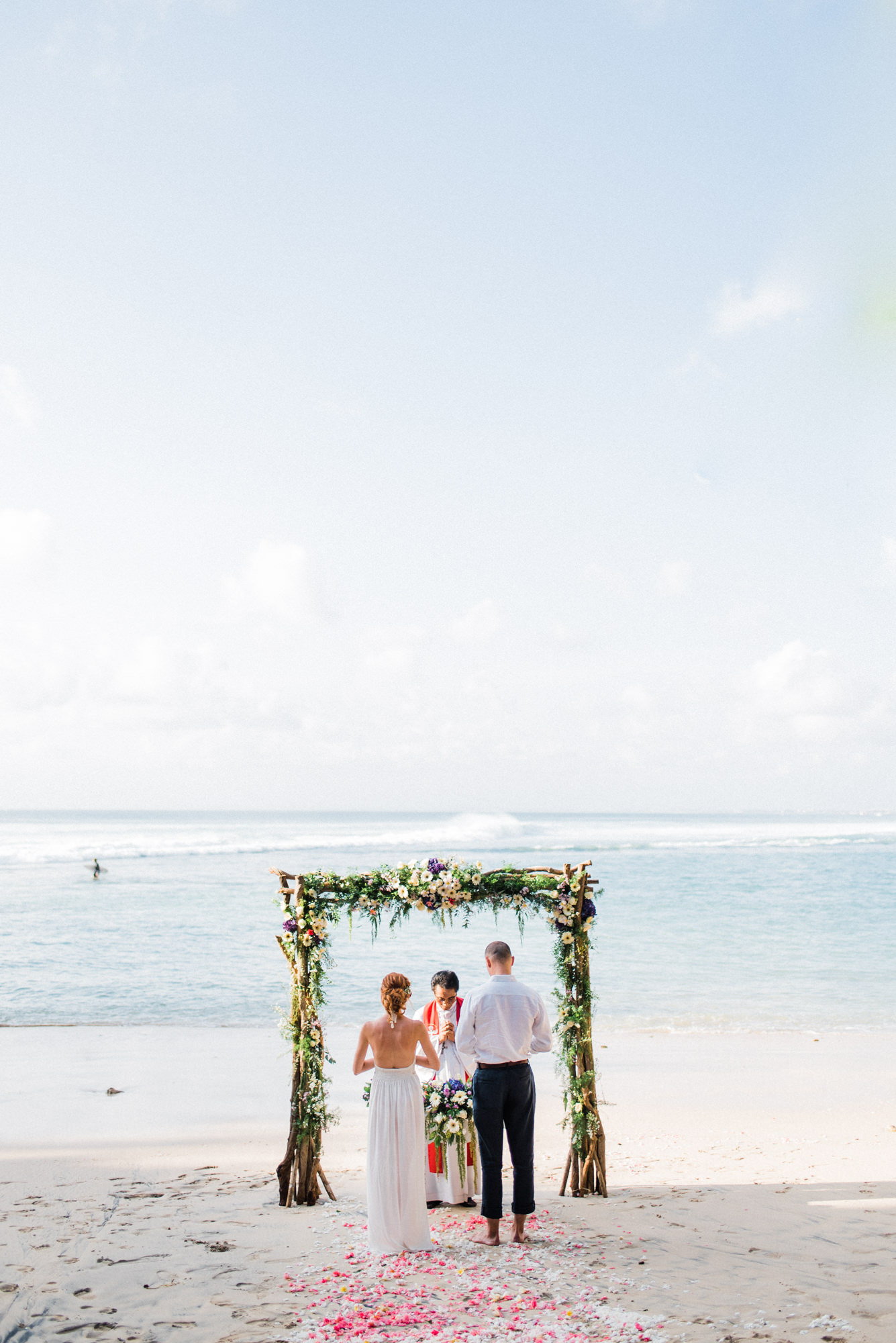 Bali elopement ceremony in New Kuta Golf Beach