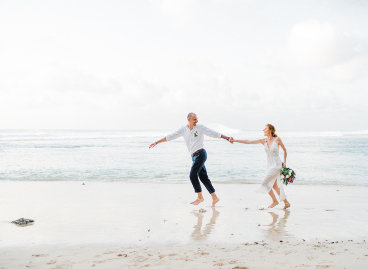 Bali elopement in New Kuta Golf by the best Bali wedding photographer and videographer