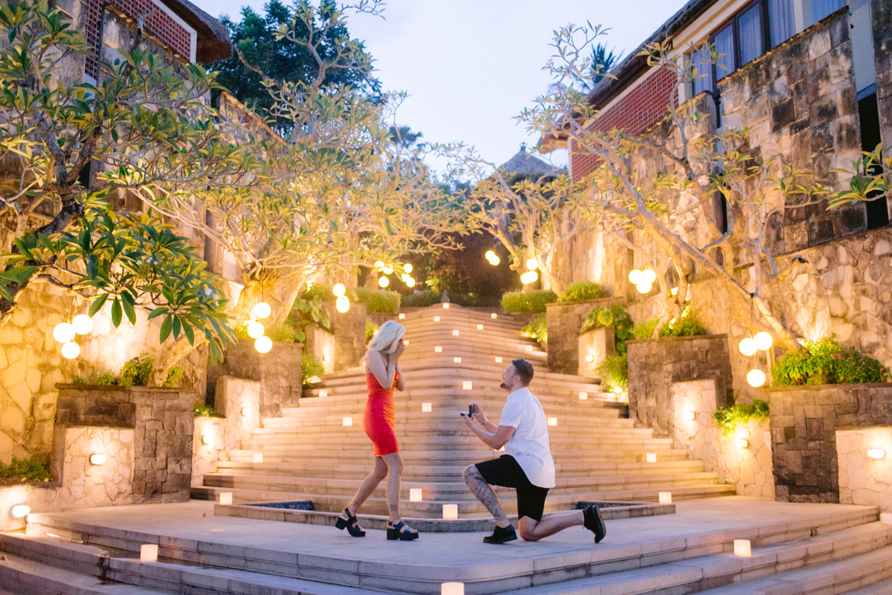 Romantic wedding proposal ideas in Ubud Bali