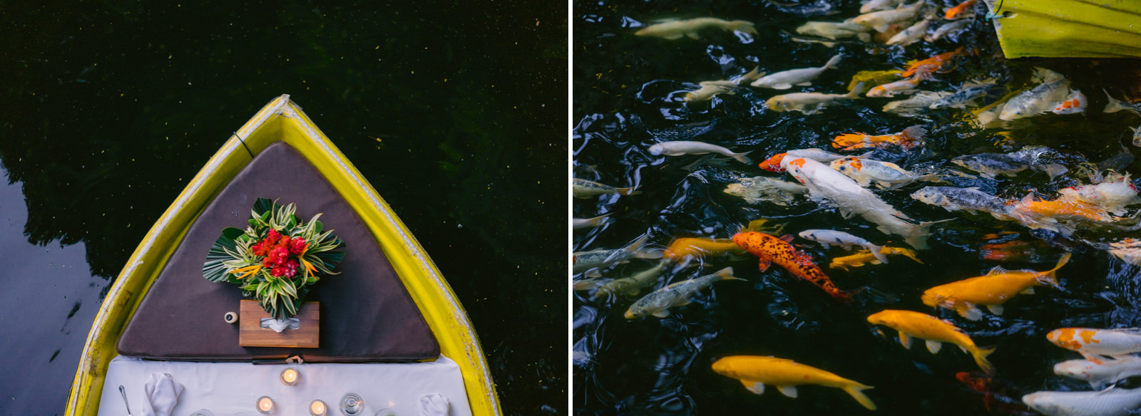 The boat and the Koi fish