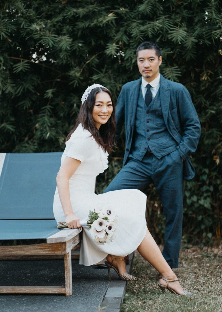 portrait photography of bride and groom in ubud