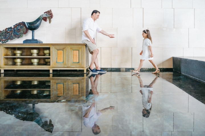 Father and daughter at Kempinski's Lobby